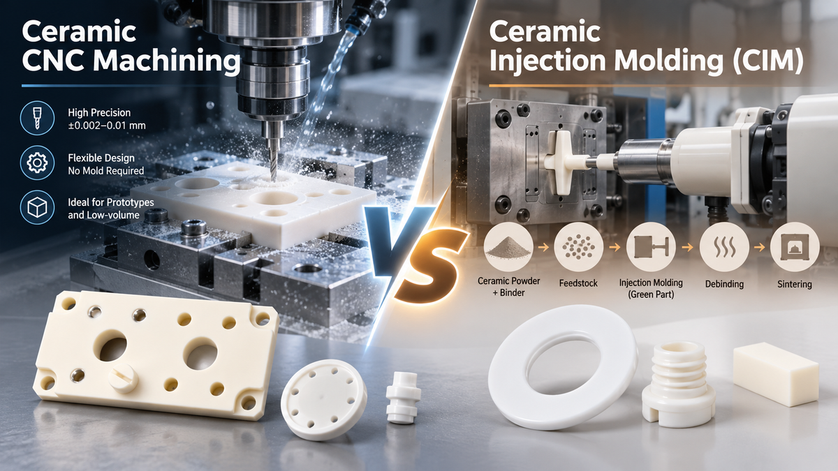 Ceramic CNC Machining vs Ceramic Injection Molding (CIM): Which Process Should You Choose?