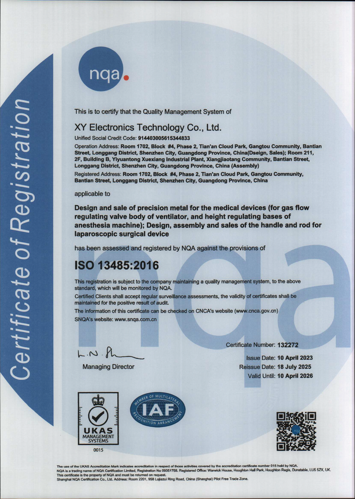 2022-ISO 13485-MIM supplier